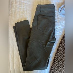PAIGE Hoxton Ankle Skinny Jeans - Wax army green
